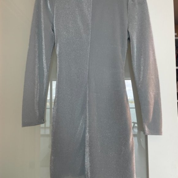 LOVERS + FRIENDS SILVER METALLIC  MLA MINI DRESS - Picture 5 of 6